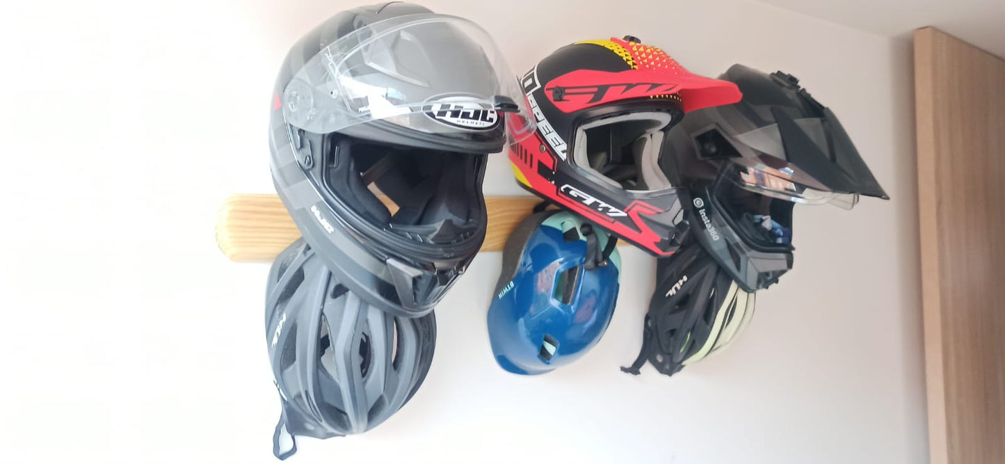 Soporte para cascos natural triple Vertical