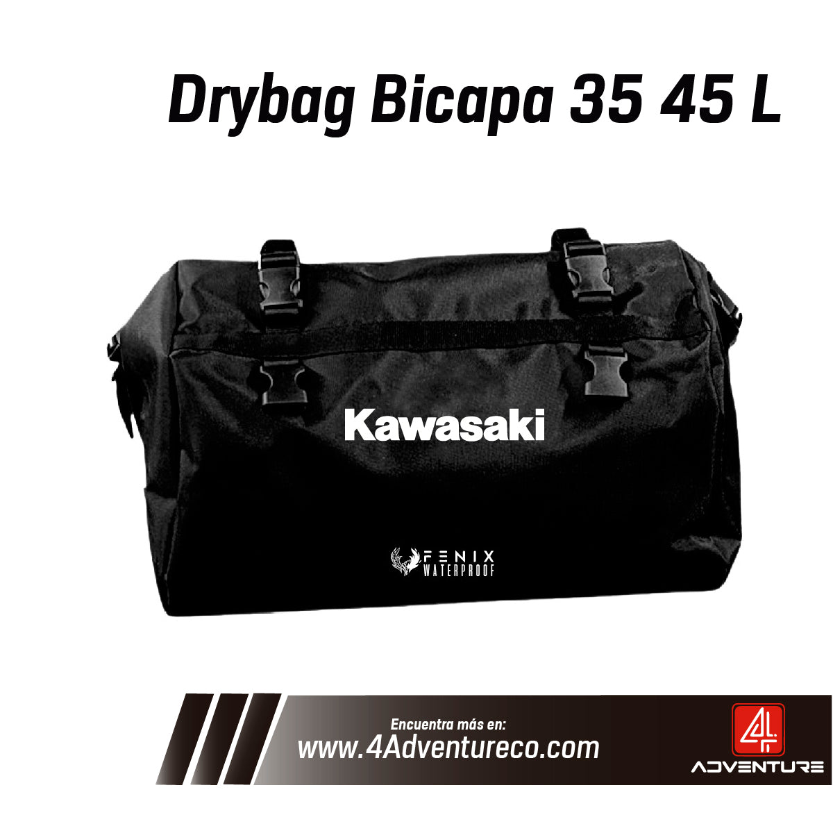 Drybag Apertura Superior Lona Bicapa Kawasaki